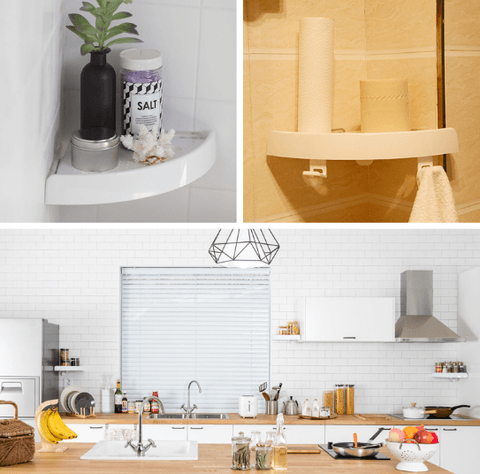 Non Adhesive 3X Corner Shelf