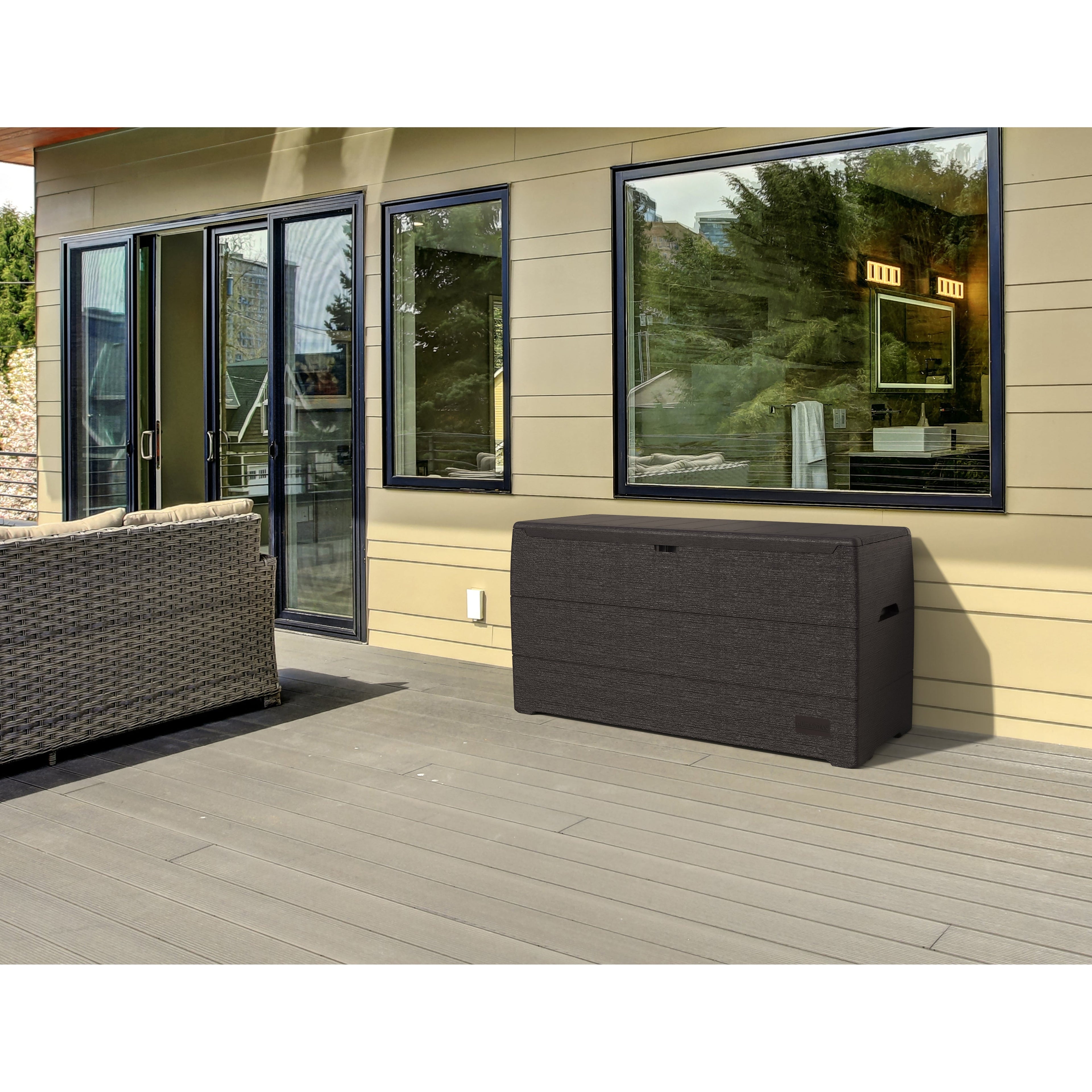 Duramax 71 Gallon Outdoor Resin Deck Box, Garden Furniture Organizer (2 Colors)