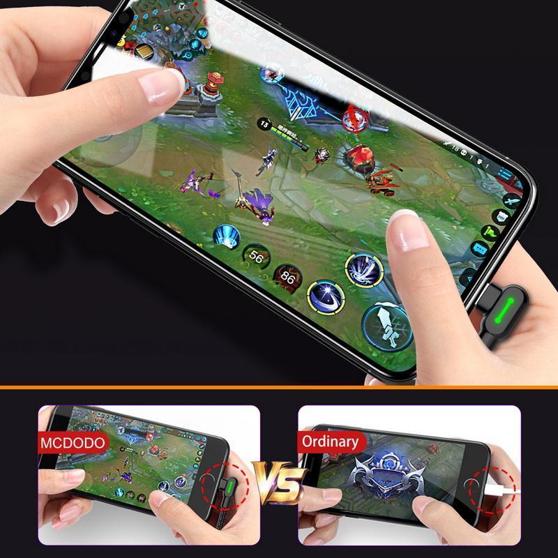 Right Angle LED Charging Cable