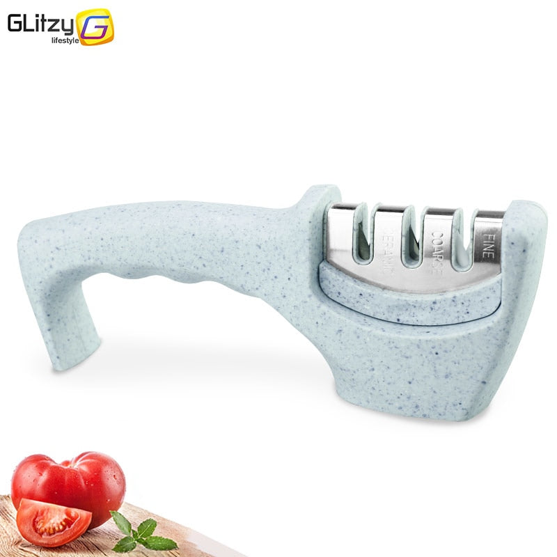 Knife Sharpener 3 Stages Professional Kitchen Sharpening Stone