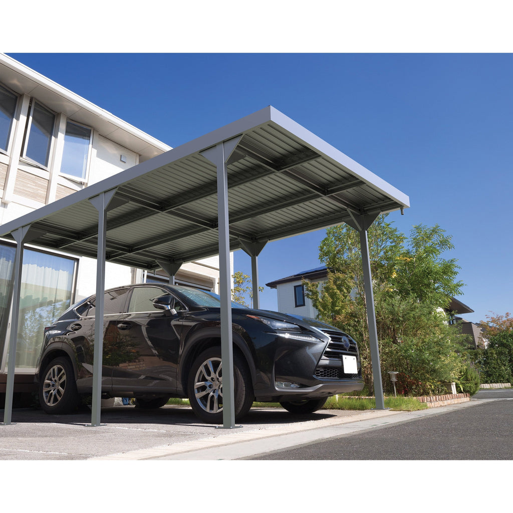 Duramax 9ft x 17ft Palladium Metal Car Shelter Silver