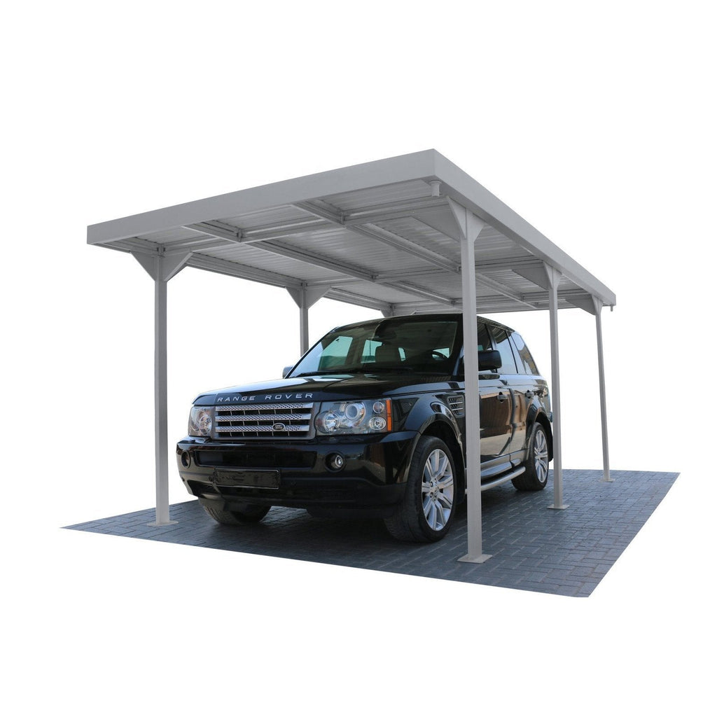Duramax 9ft x 17ft Palladium Metal Car Shelter Silver