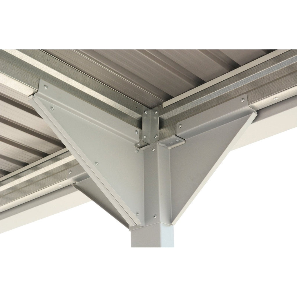 Duramax 9ft x 17ft Palladium Metal Car Shelter Silver
