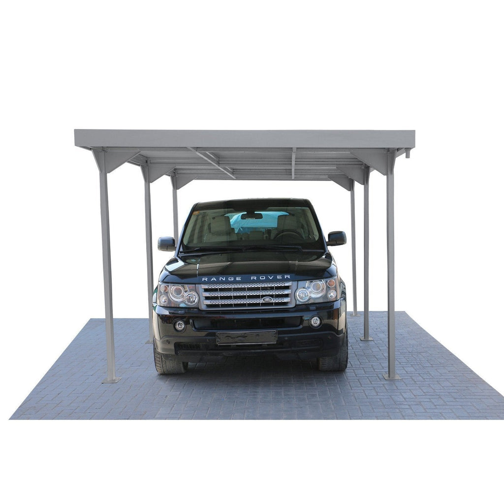 Duramax 9ft x 17ft Palladium Metal Car Shelter Silver
