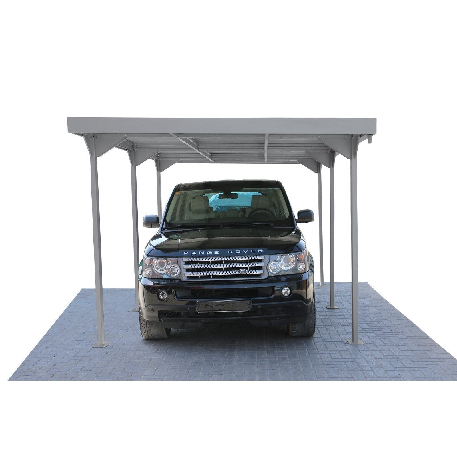 Duramax 9ft x 17ft Palladium Metal Car Shelter Silver