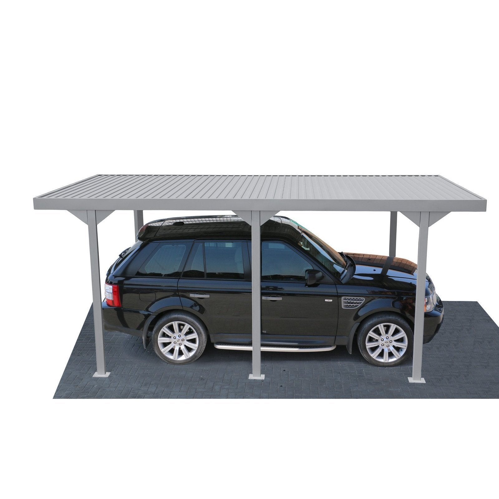 Duramax 9ft x 17ft Palladium Metal Car Shelter Silver