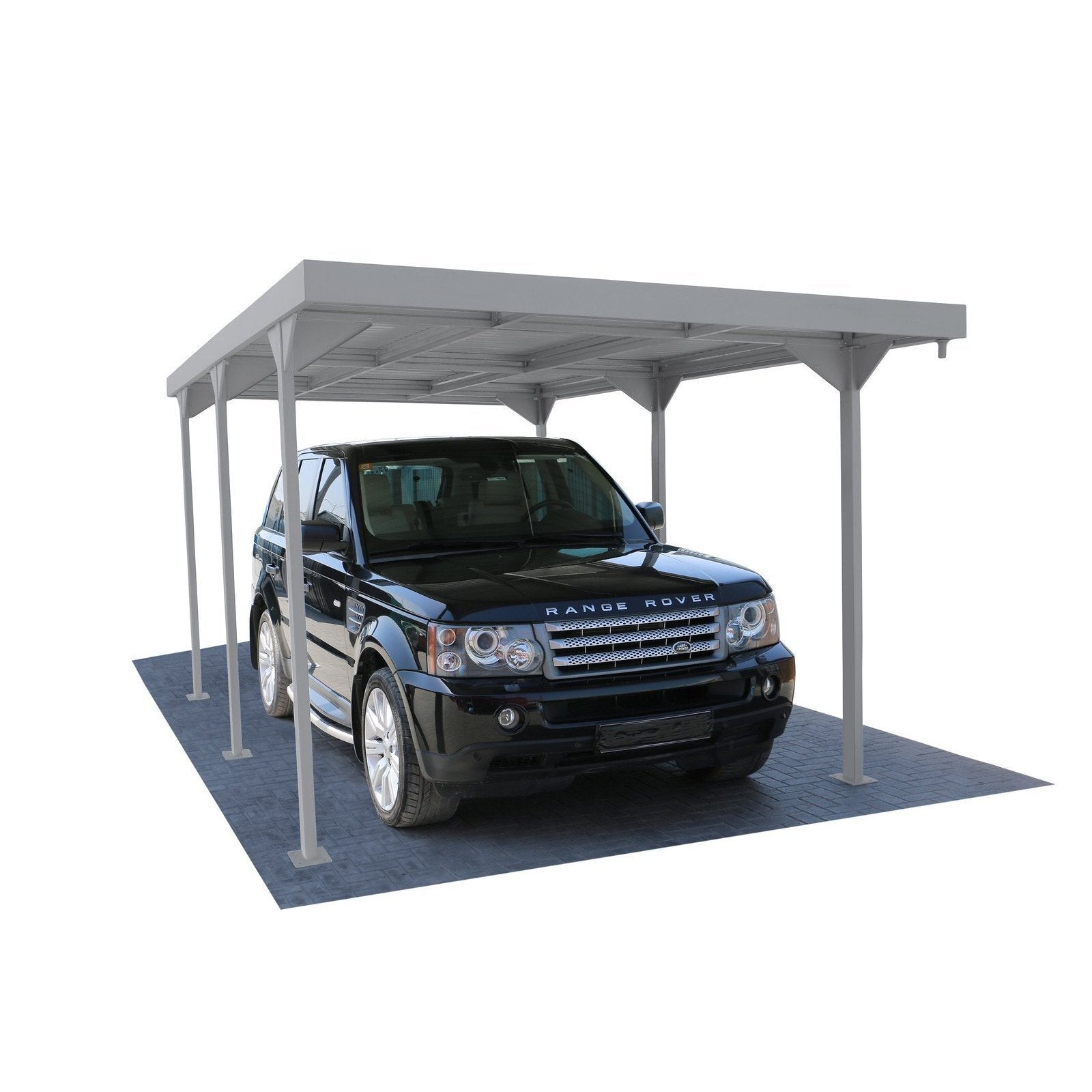 Duramax 9ft x 17ft Palladium Metal Car Shelter Silver