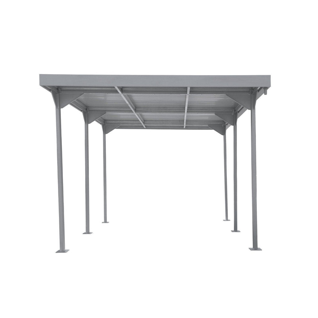 Duramax 9ft x 17ft Palladium Metal Car Shelter Silver