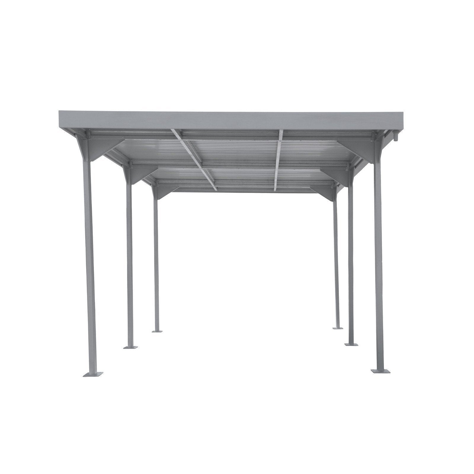 Duramax 9ft x 17ft Palladium Metal Car Shelter Silver