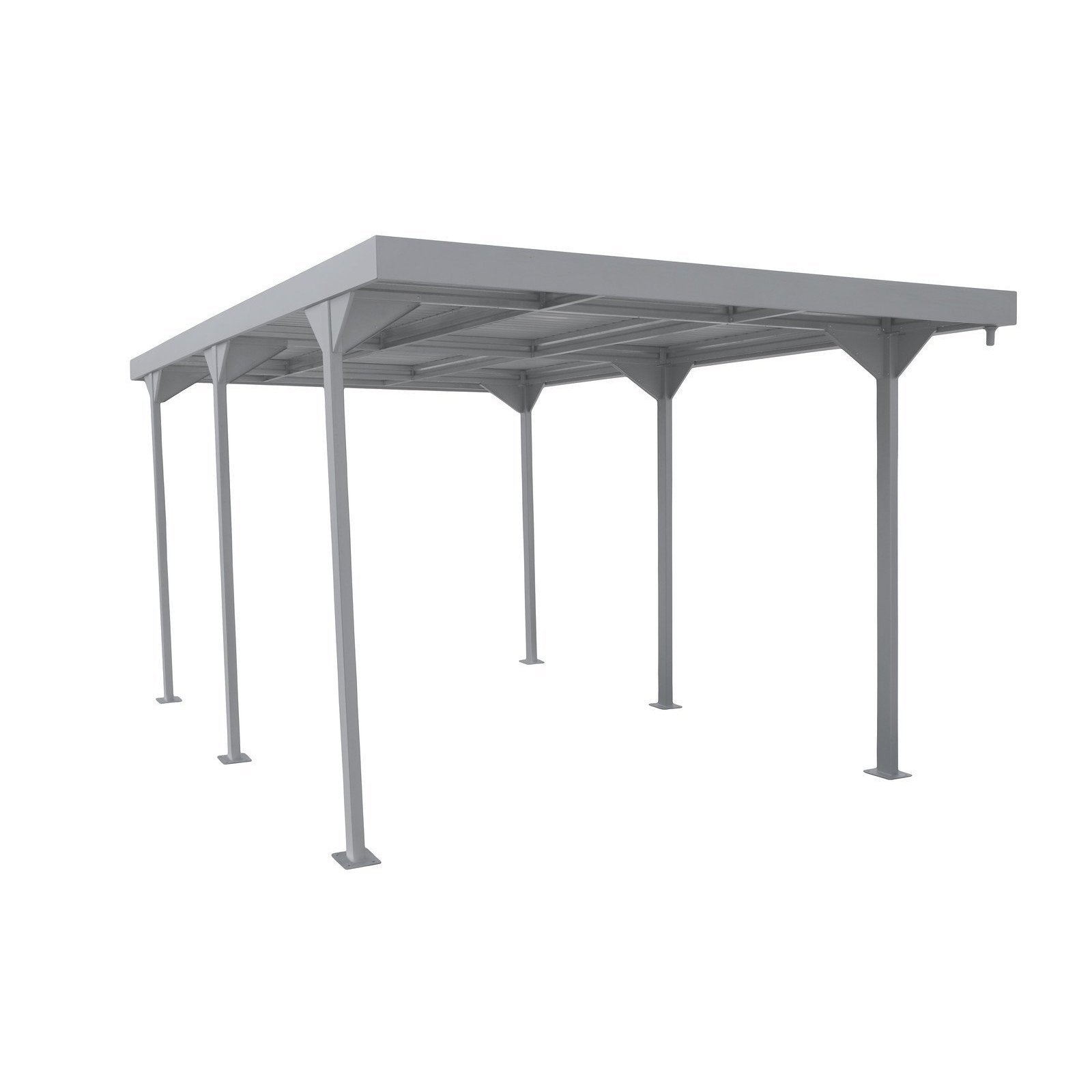 Duramax 9ft x 17ft Palladium Metal Car Shelter Silver
