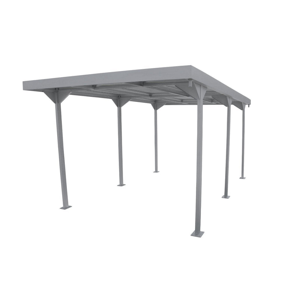 Duramax 9ft x 17ft Palladium Metal Car Shelter Silver