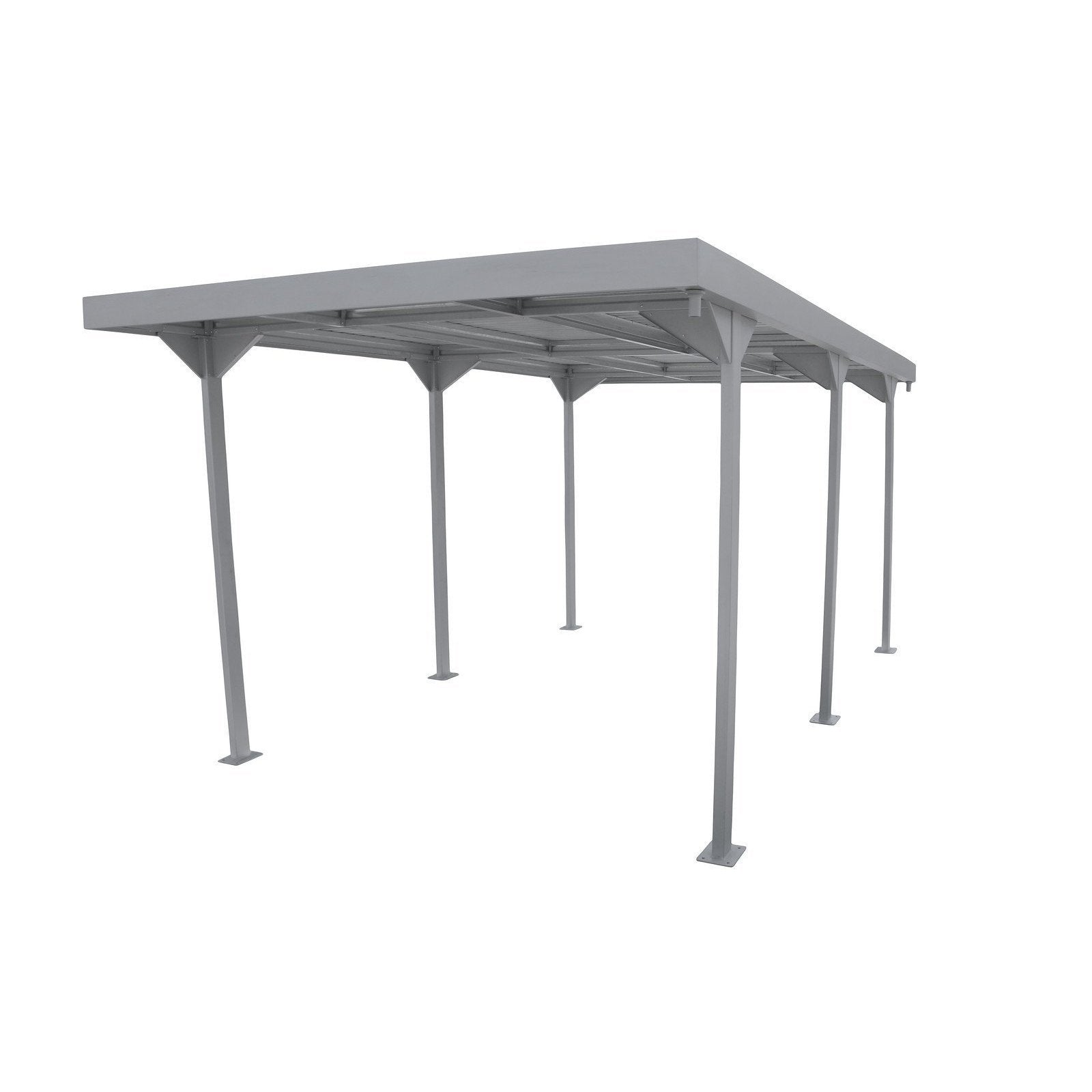 Duramax 9ft x 17ft Palladium Metal Car Shelter Silver