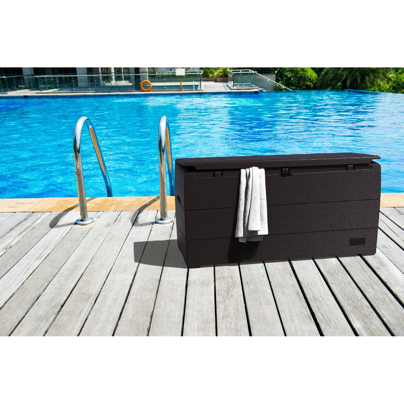 Duramax 71 Gallon Outdoor Resin Deck Box, Garden Furniture Organizer (2 Colors)