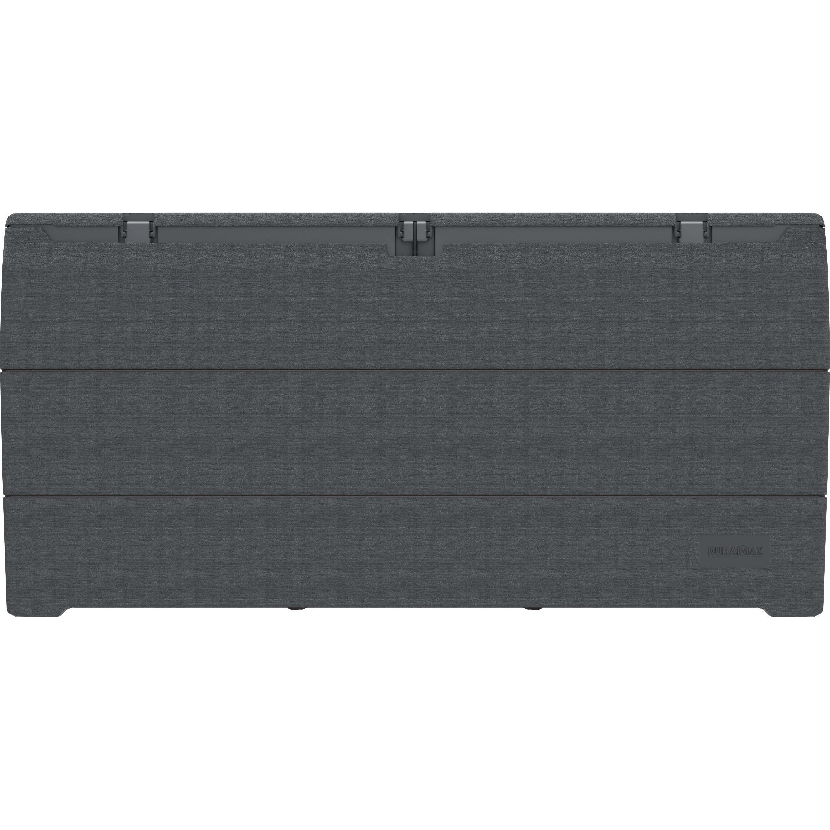 Duramax 71 Gallon GRAY Outdoor Resin Deck Box, Garden Furniture Organizer