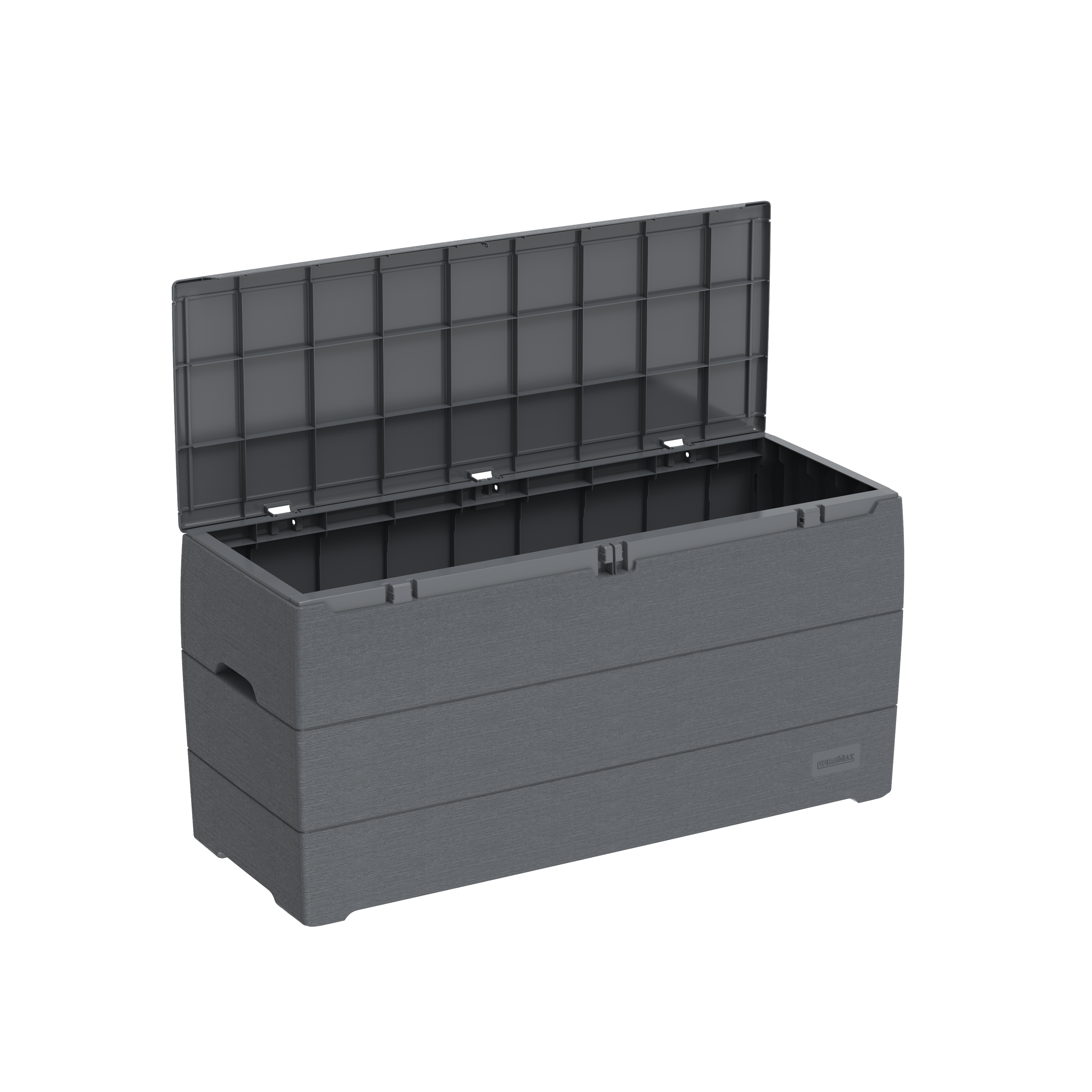 Duramax 71 Gallon GRAY Outdoor Resin Deck Box, Garden Furniture Organizer