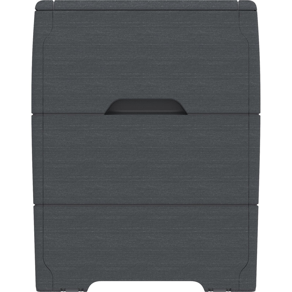 Duramax 71 Gallon GRAY Outdoor Resin Deck Box, Garden Furniture Organizer