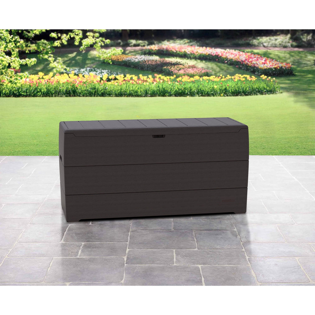 Duramax 71 Gallon GRAY Outdoor Resin Deck Box, Garden Furniture Organizer