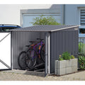 Duramax 6ft x 6ft Bicycle Storage Metal Anthracite w/ white trim 73051