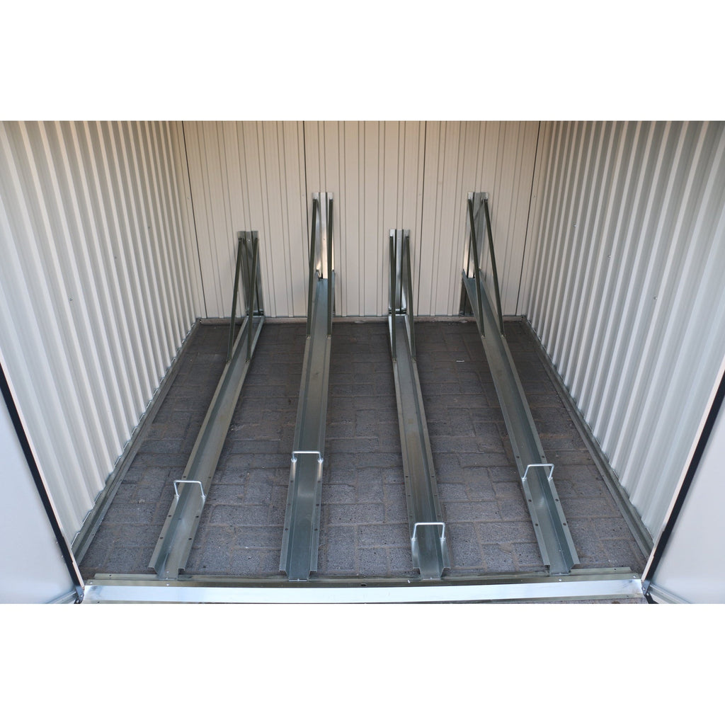 Duramax 6ft x 6ft Bicycle Storage Metal Anthracite w/ white trim 73051