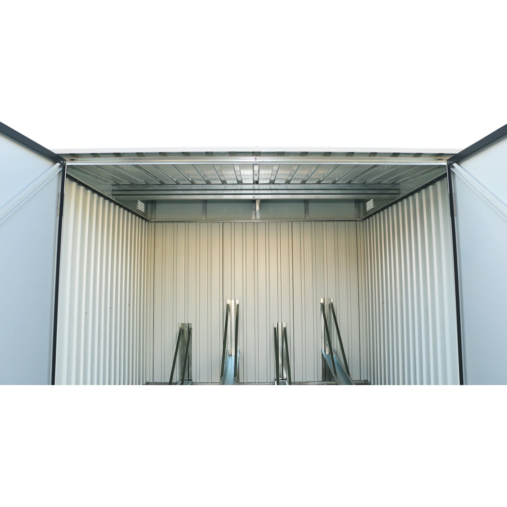 Duramax 6ft x 6ft Bicycle Storage Metal Anthracite w/ white trim 73051