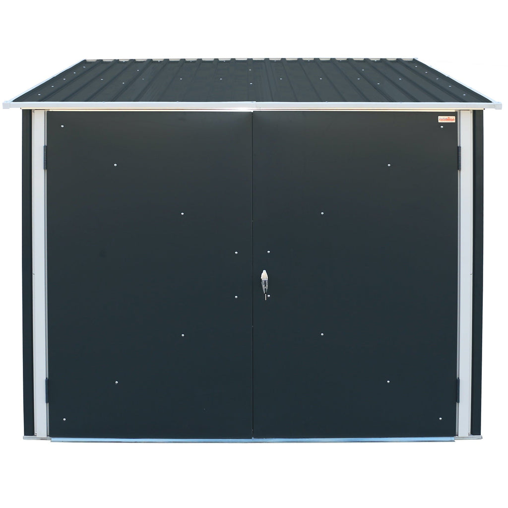 Duramax 6ft x 6ft Bicycle Storage Metal Anthracite w/ white trim 73051