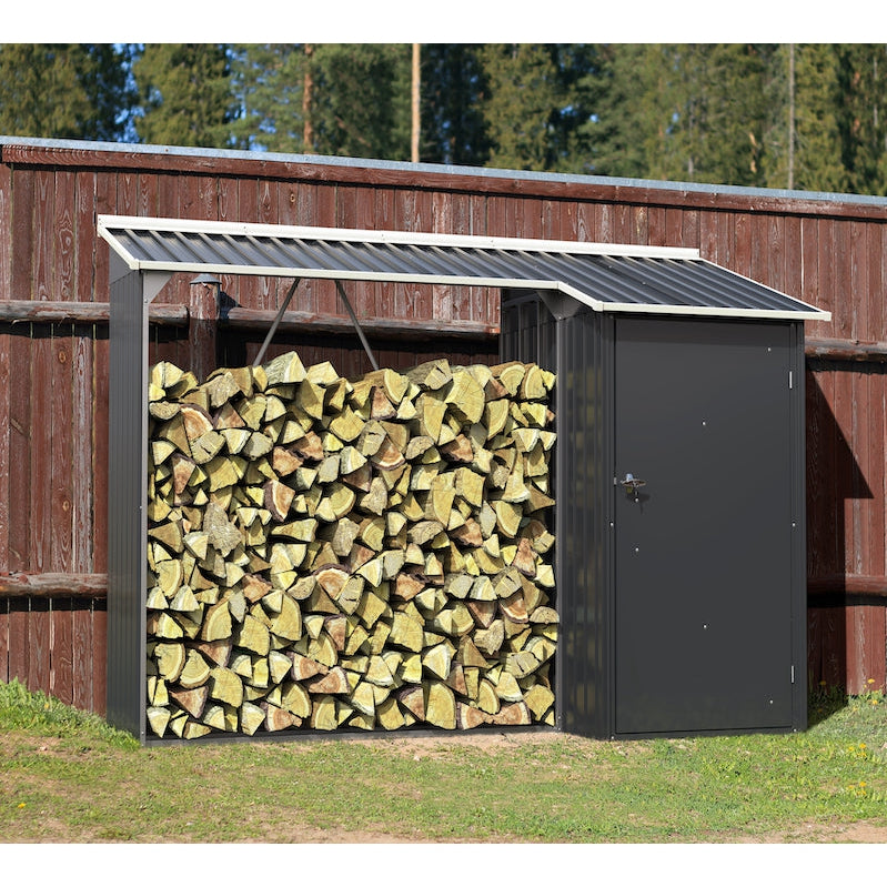 Duramax 8ft x 3ft Metal WoodStore Combo Anthracite