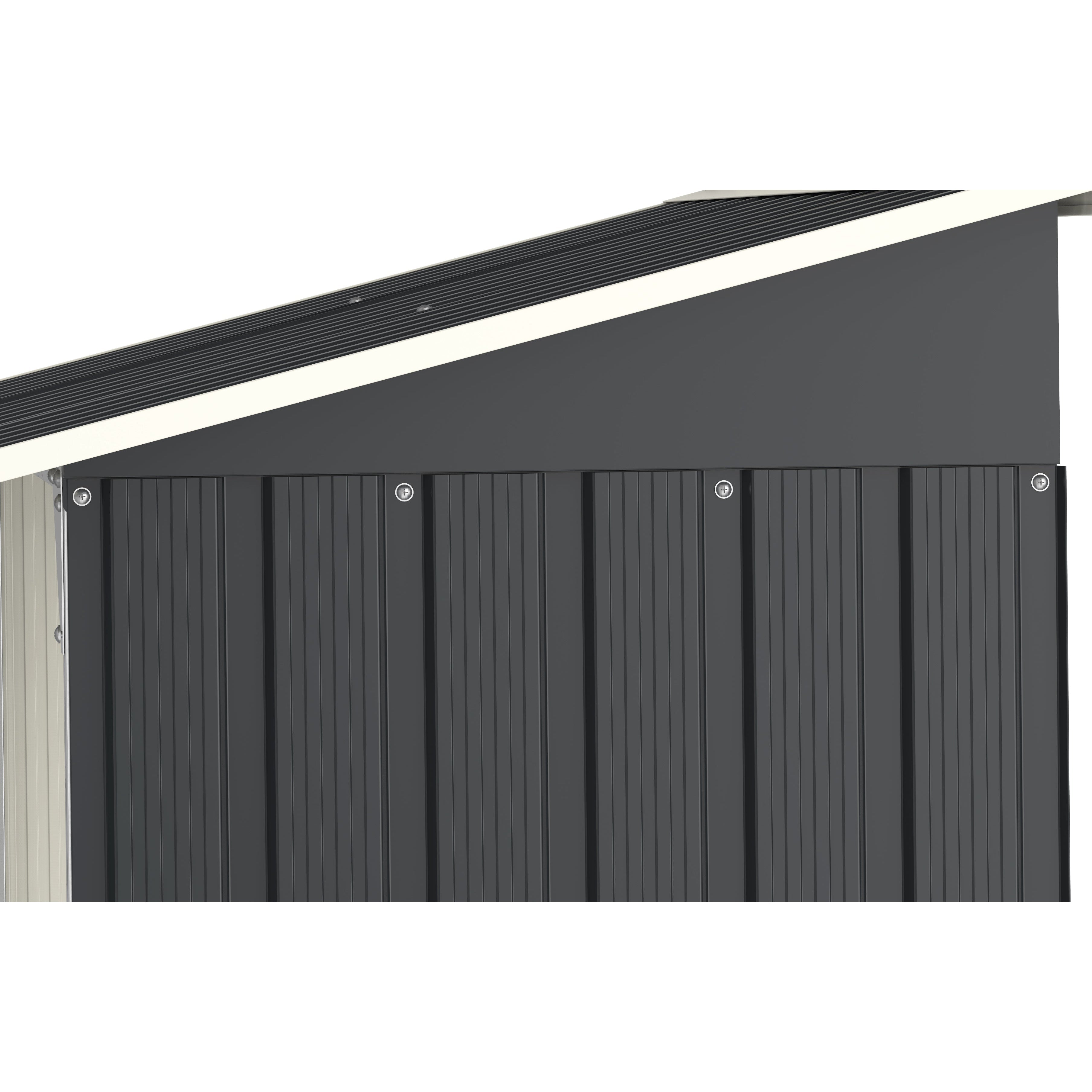 Duramax 8ft x 3ft Metal WoodStore Combo Anthracite