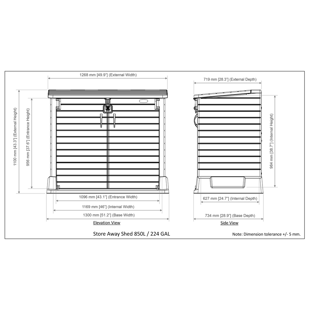 Duramax Storeaway 850L Plastic Storage Box (2 Colors) 86620