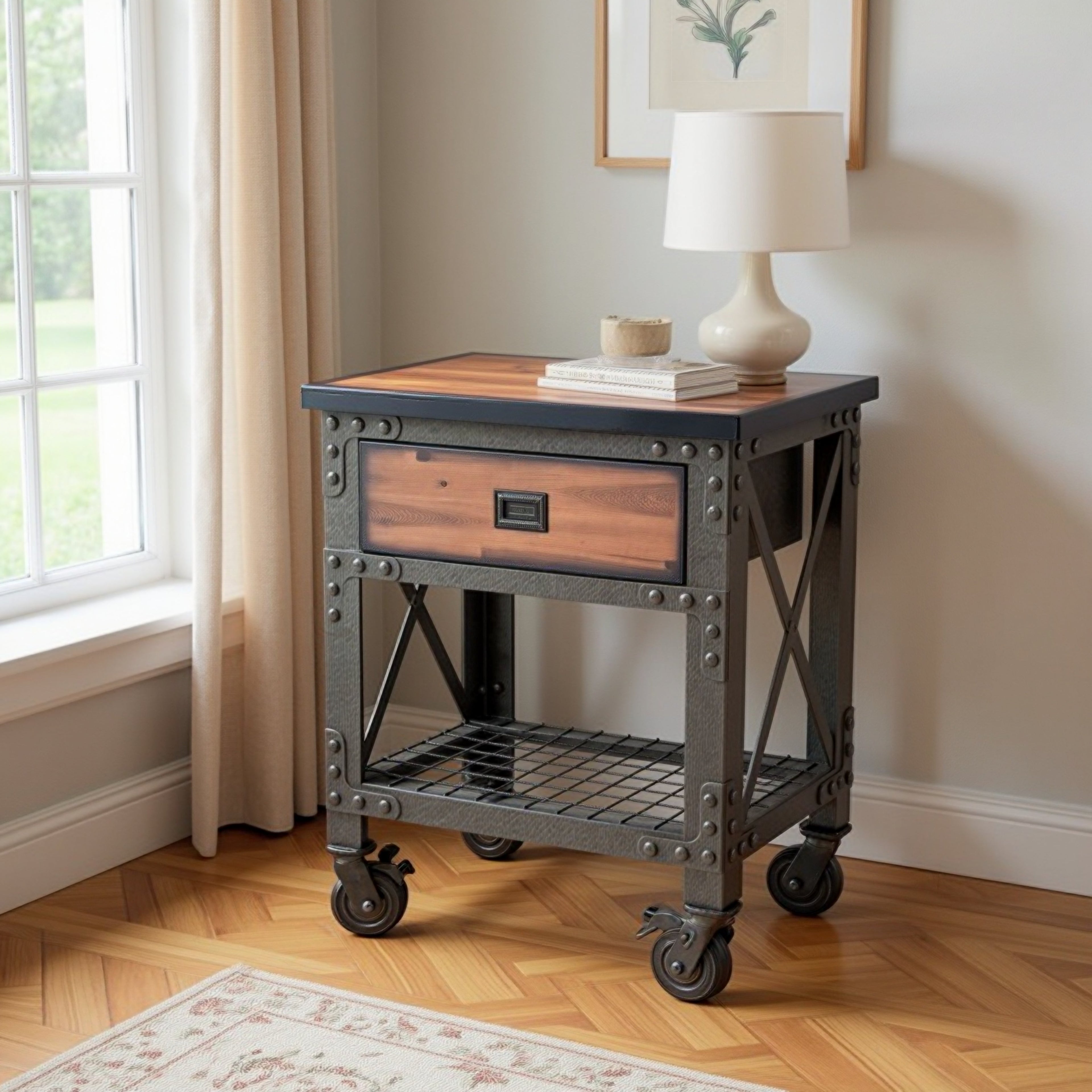 Duramax Single Drawer Rolling Workbench 27.6 Inch x 20 Inch for Home, Garage and Workshop