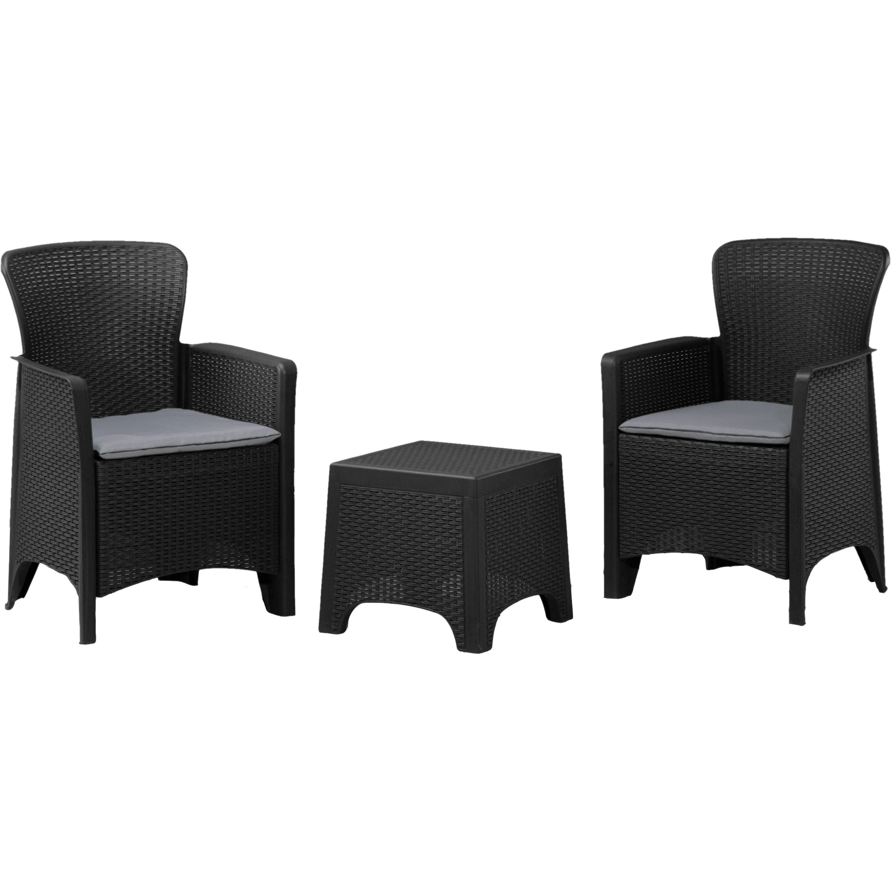 Duramax Cedarrattan Sofa Duo Set Black