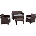 Duramax Cedarrattan Sofa Set-Medium Brown