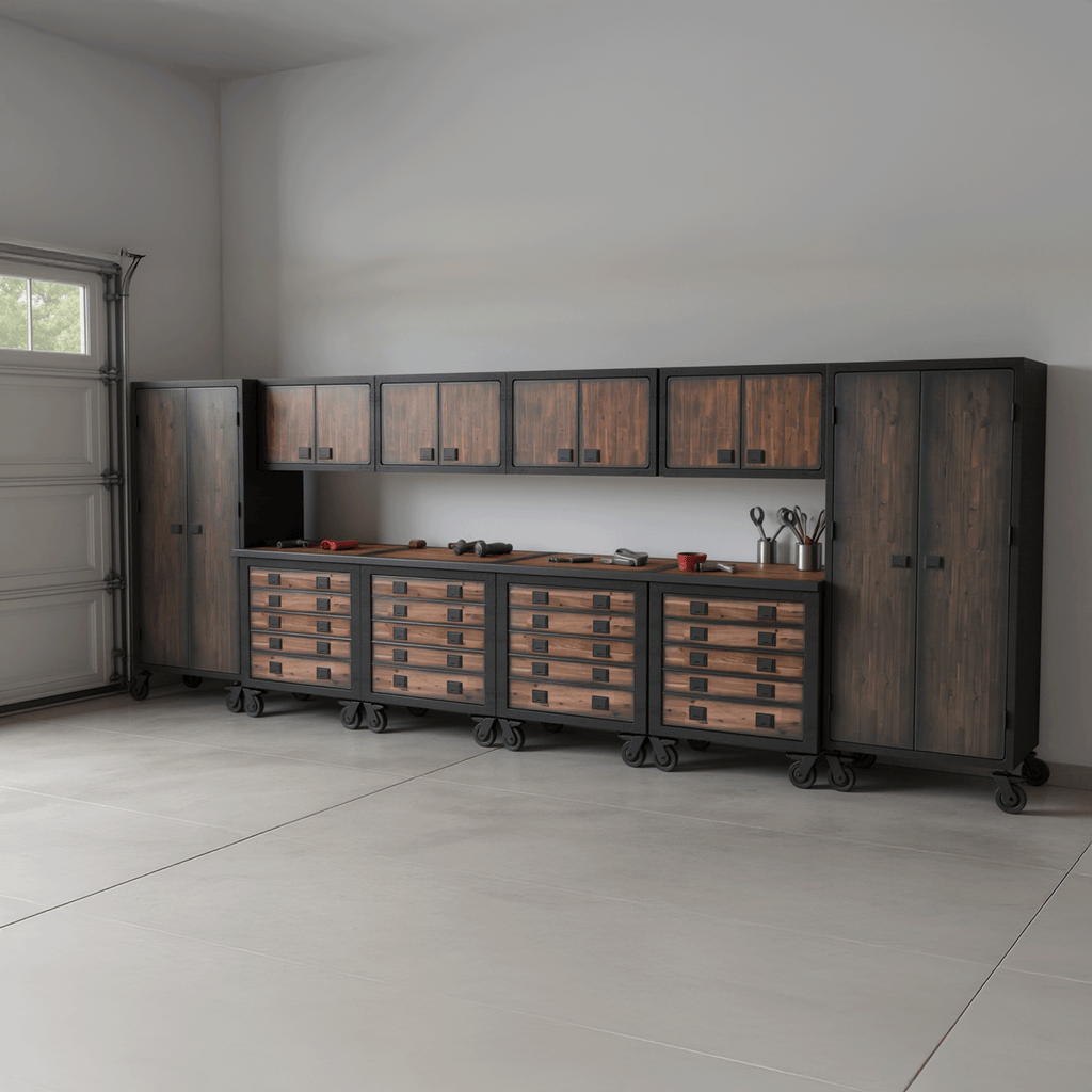 Duramax 10-Piece Garage Storage Combo Set with Tool Chests, Wall Cabinets and Free Standing Cabinets