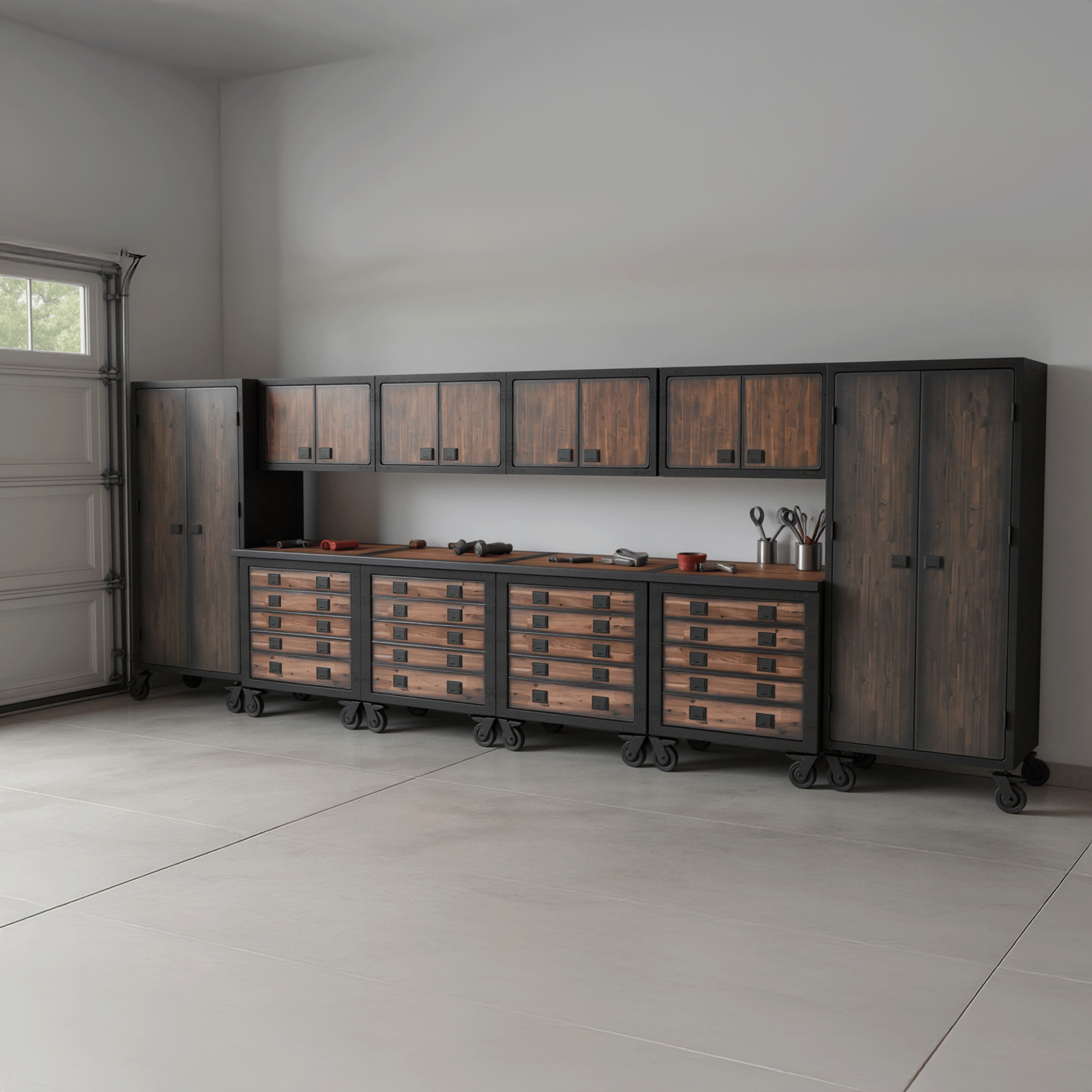 Duramax 10-Piece Garage Storage Combo Set with Tool Chests, Wall Cabinets and Free Standing Cabinets