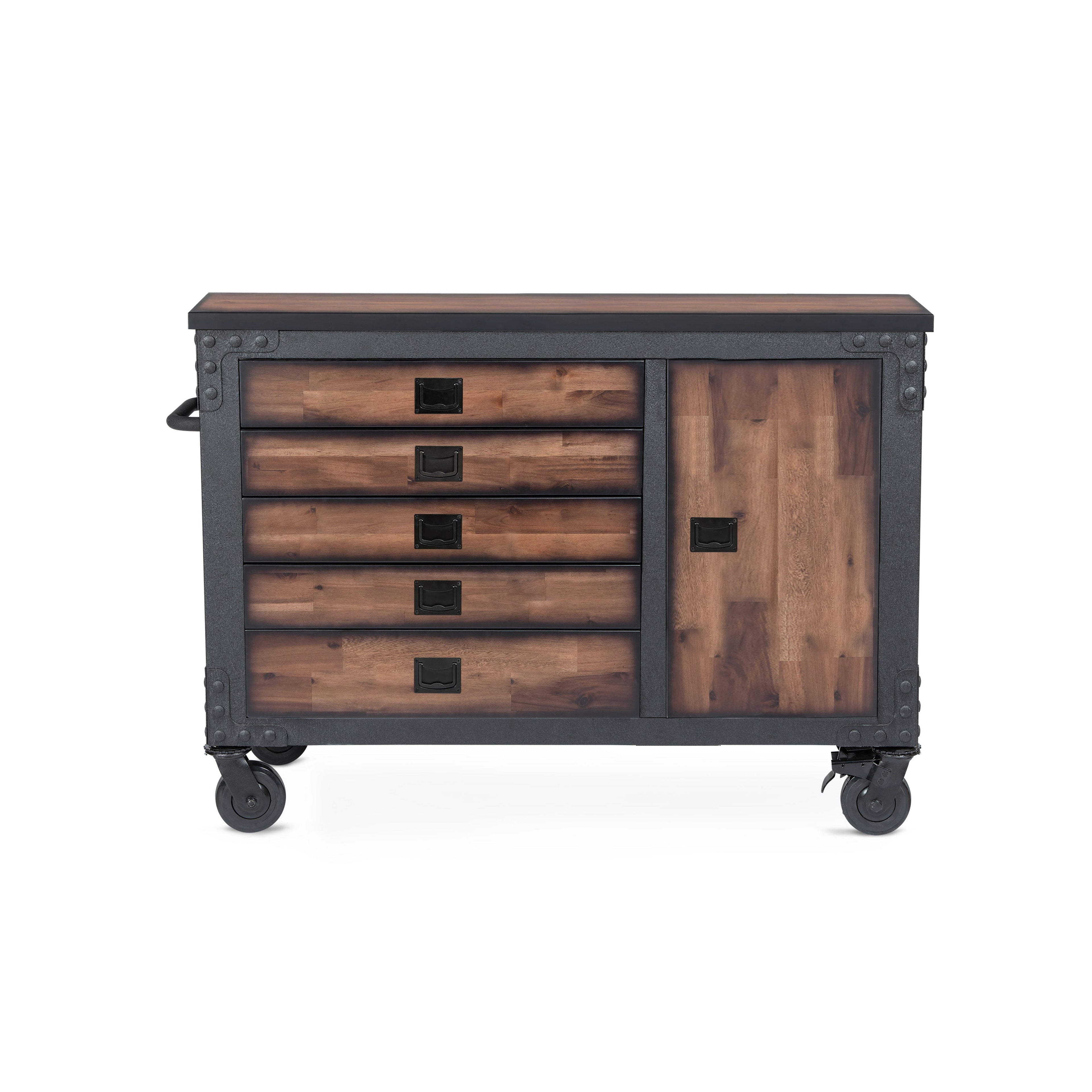 Duramax 10 Piece-Garage Storage Combo Set with Tool Chests, Wall Cabinets, Free Standing Cabinets and Folding Table