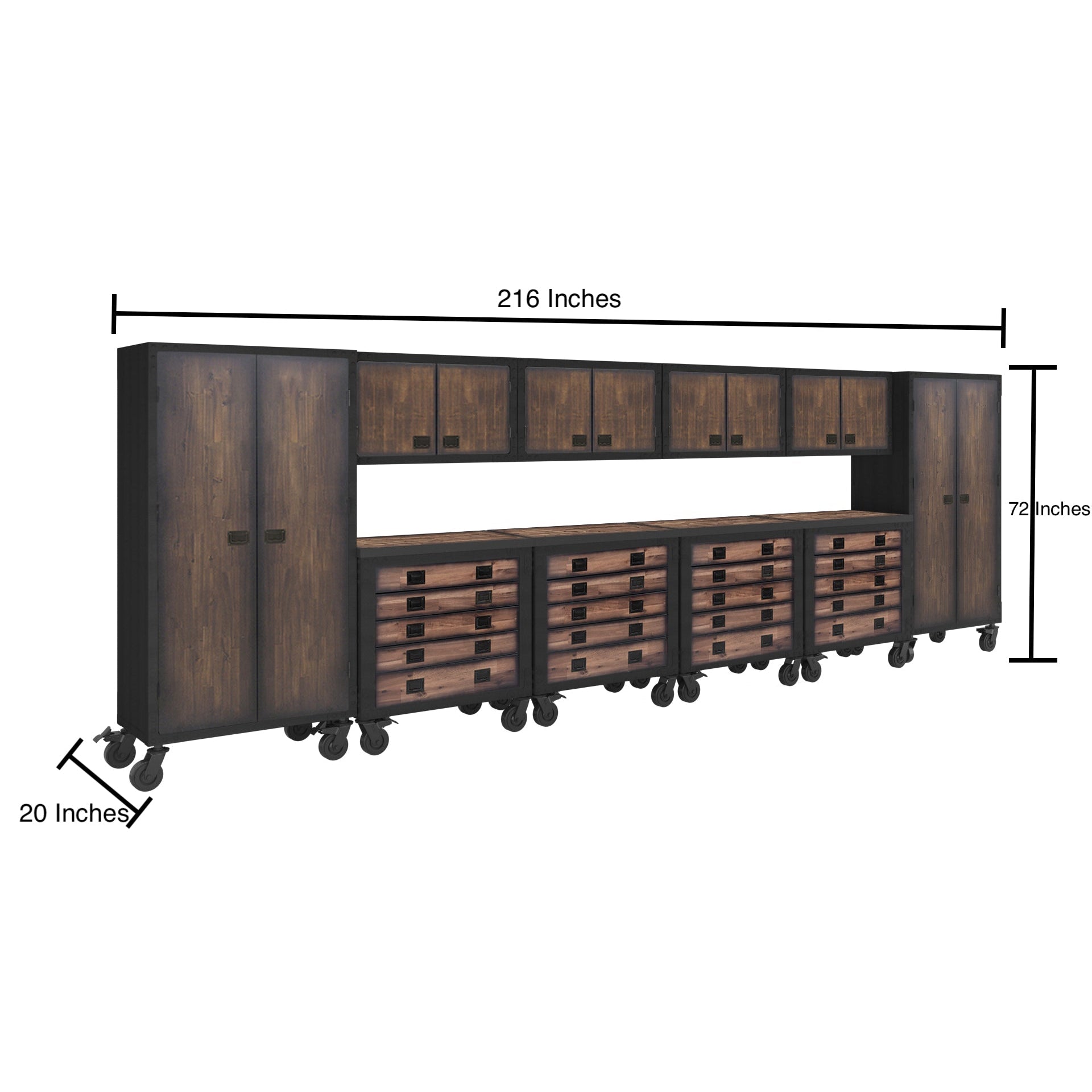 Duramax 10-Piece Garage Storage Combo Set with Tool Chests, Wall Cabinets and Free Standing Cabinets