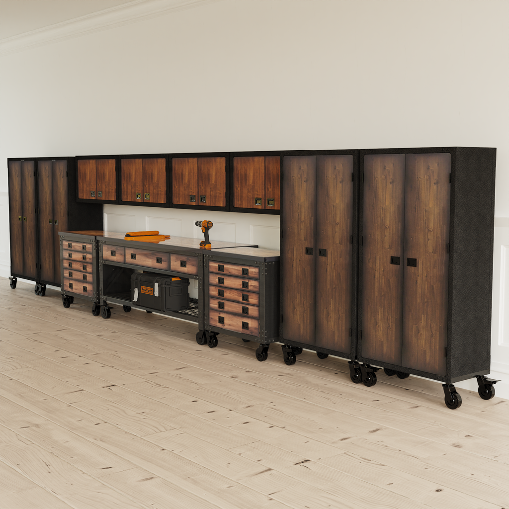 Duramax 11-Piece Garage Storage Combo Set with Workbench, Tool Chests, Wall Cabinets and Free Standing Cabinets