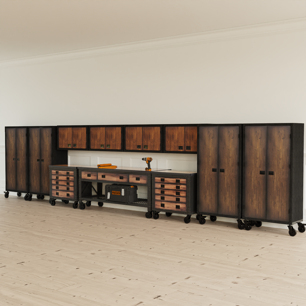 Duramax 11-Piece Garage Storage Combo Set with Workbench, Tool Chests, Wall Cabinets and Free Standing Cabinets