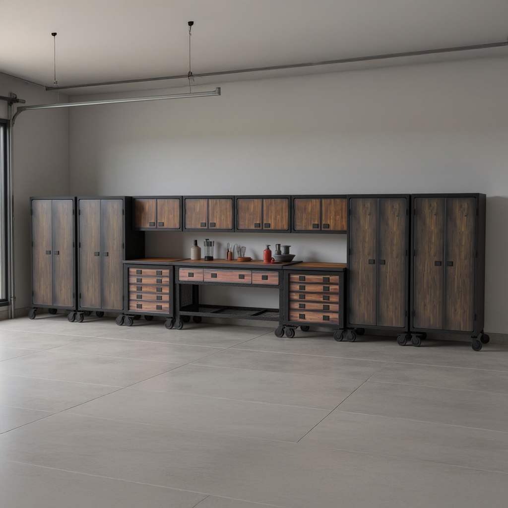 Duramax 11-Piece Garage Storage Combo Set with Workbench, Tool Chests, Wall Cabinets and Free Standing Cabinets