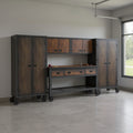 Duramax 5-Piece Garage Storage Combo Set with Workbench, Wall Cabinets and Free Standing Cabinets