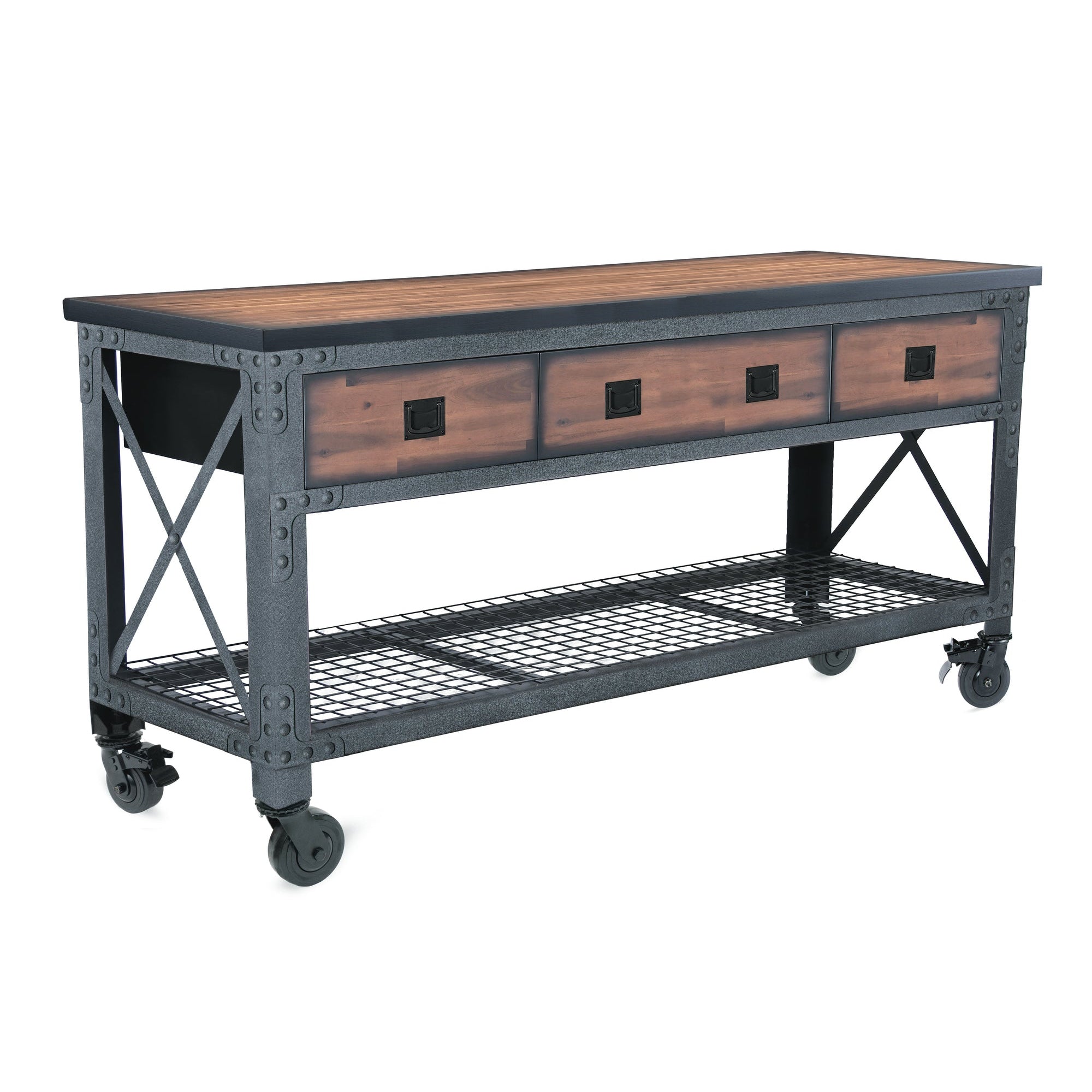 Duramax 5-Piece Garage Storage Combo Set with Workbench, Wall Cabinets and Free Standing Cabinets