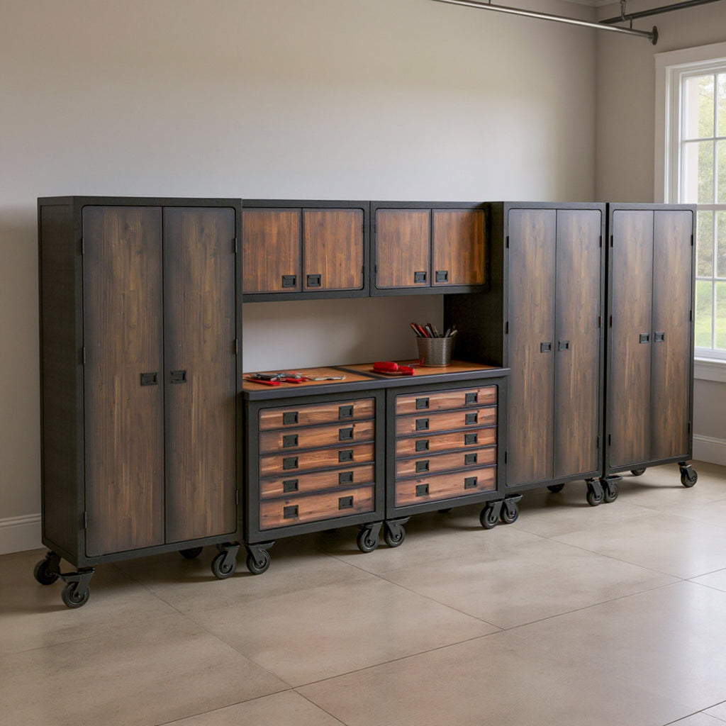 Duramax 7-Piece Garage Storage Combo Set with Tool Chests, Wall Cabinets and Free Standing Cabinets
