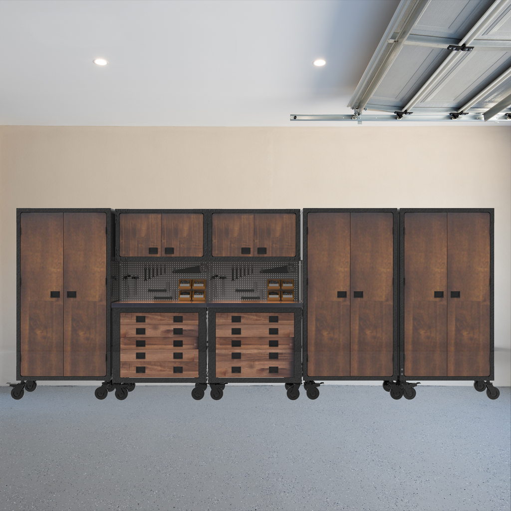 Duramax 7-Piece Garage Storage Combo Set with Tool Chests, Wall Cabinets and Free Standing Cabinets