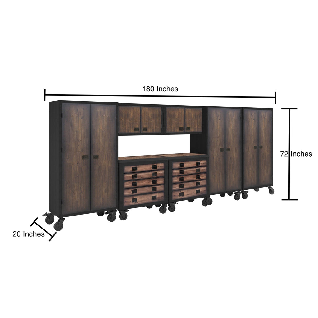 Duramax 7-Piece Garage Storage Combo Set with Tool Chests, Wall Cabinets and Free Standing Cabinets