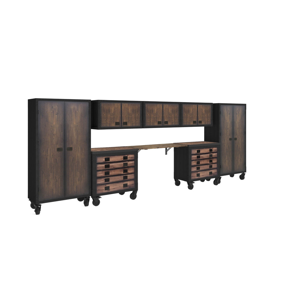 Duramax 8-Piece Garage Storage Combo Set with Tool Chests, Wall Cabinets, Folding Table and Free Standing Cabinets