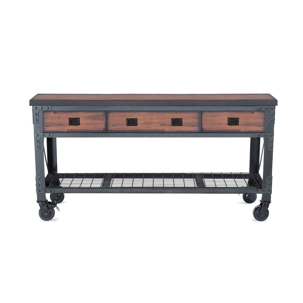 Duramax Rolling Workbench Furniture 72 in. x 24 in. with 3 Drawers, for Home, Garage, Workshop
