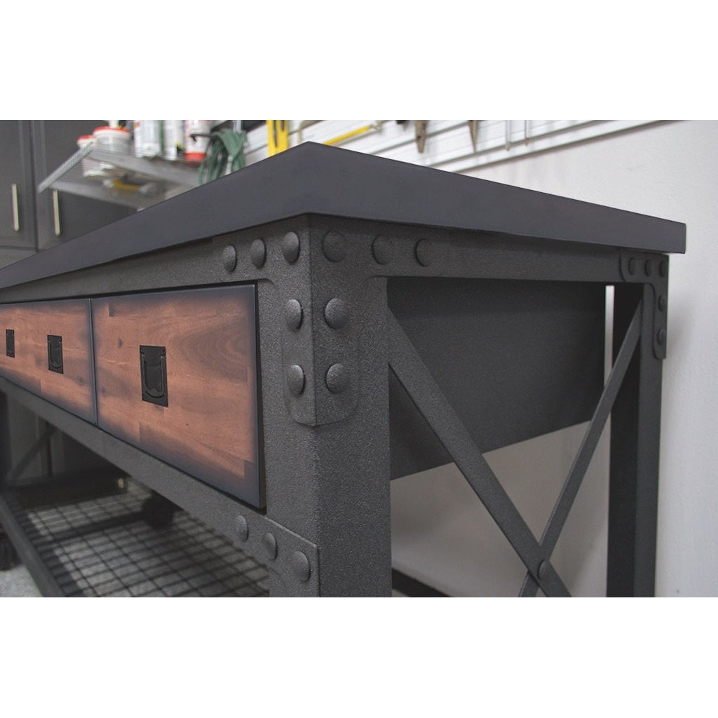 Duramax Rolling Workbench Furniture 72 in. x 24 in. with 3 Drawers, for Home, Garage, Workshop