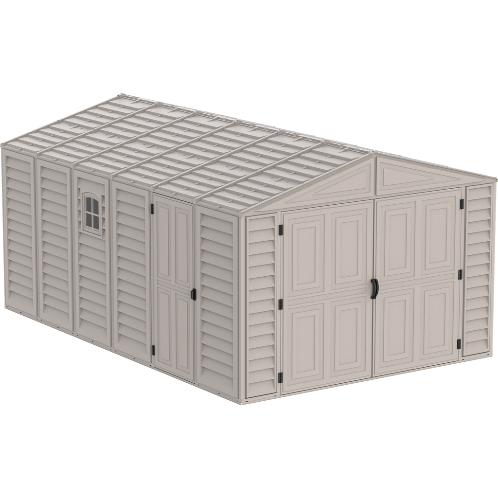 Duramax 10.5ft x 15.5ft Vinyl Garage with Foundation Kit and Windows 15026