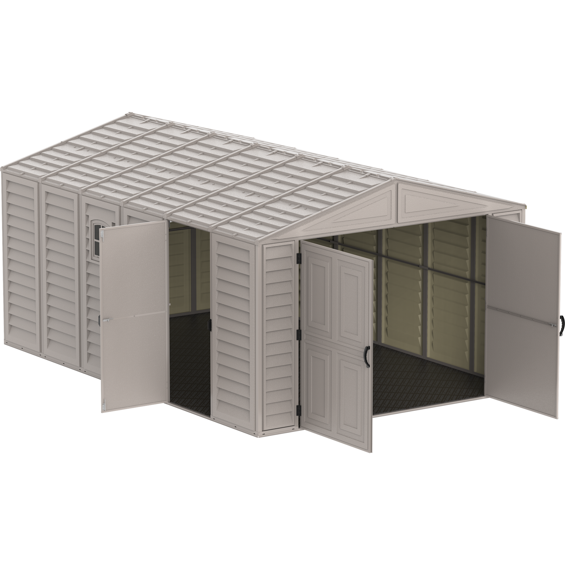 Duramax 10.5ft x 15.5ft Vinyl Garage with Foundation Kit and Windows 15026