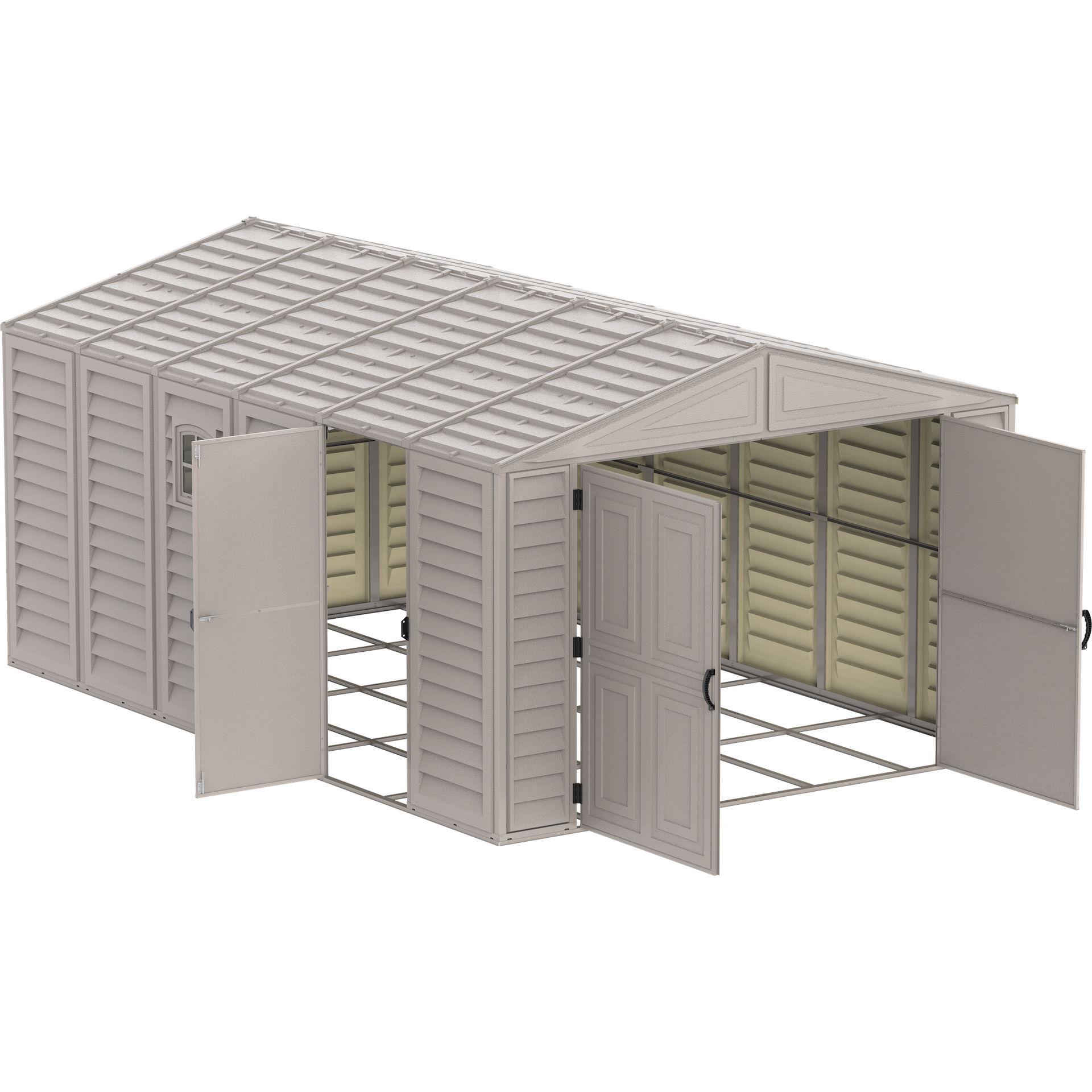 Duramax 10.5ft x 15.5ft Vinyl Garage with Foundation Kit and Windows 15026
