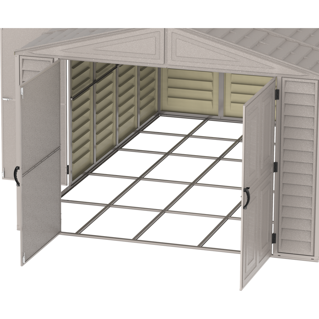 Duramax 10.5ft x 15.5ft Vinyl Garage with Foundation Kit and Windows 15026